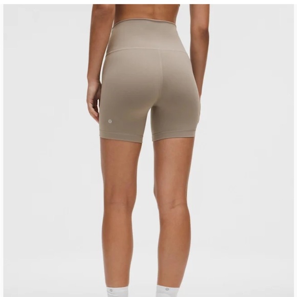 lululemon athletica Pants - lululemon athletica Wunder Train High-rise Bike Shorts 6” warm ash grey